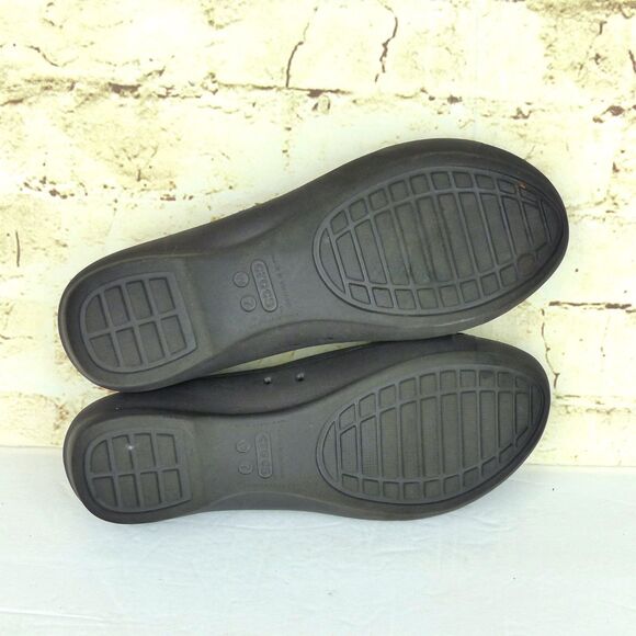 Crocs Gianna Chain Link Ballet Flats Womens 7 Brown Slip On Lightweight Comfort - Picture 9 of 12